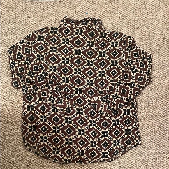 Jessica Women's Patterned Blouse - Brown and Black - Picture 6 of 6